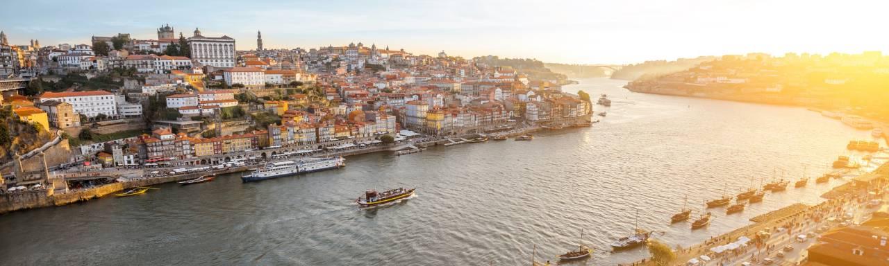 Porto city at sunset